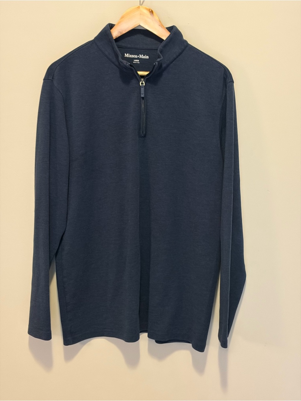 Mizzen+Main Men's Navy Quarter-Zip Pullover Sweater